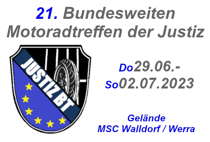 Bundesweiten Motorradtreffen der Justiz